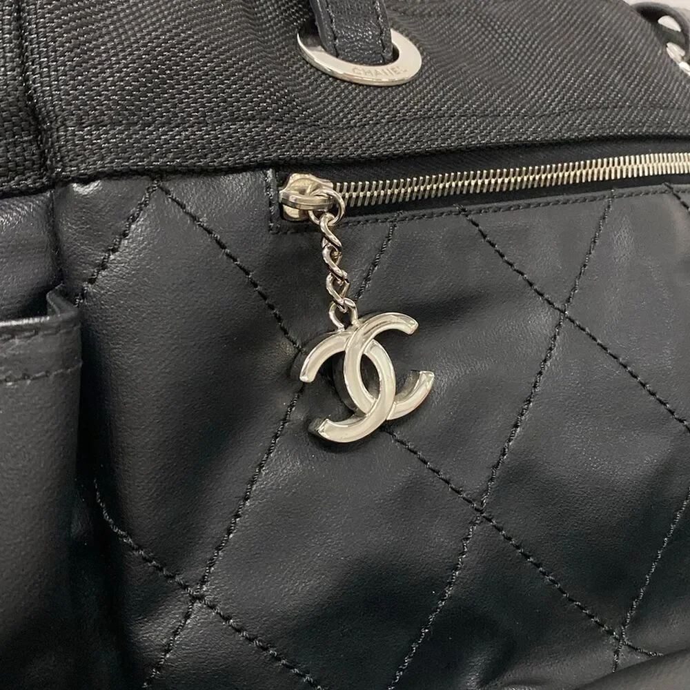 Chanel Paris Biarritz Tote GM Tote Bag Coated Canvas Nylon